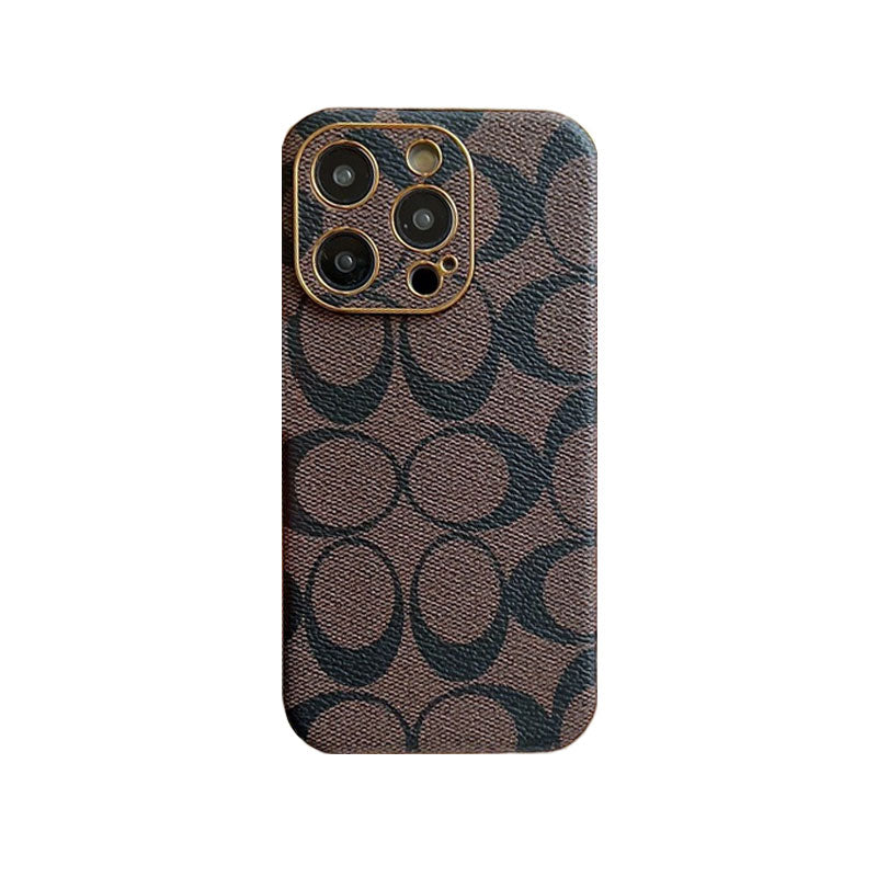 Klasické černé kožené pouzdro na iPhone -QBK240513