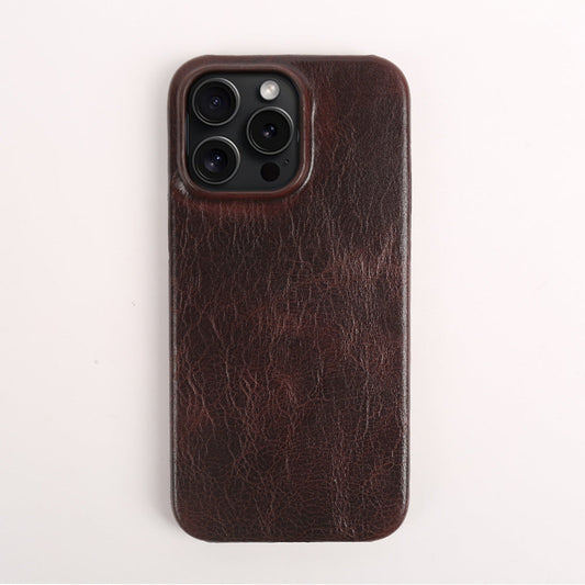 Capa de couro genuíno para iPhone