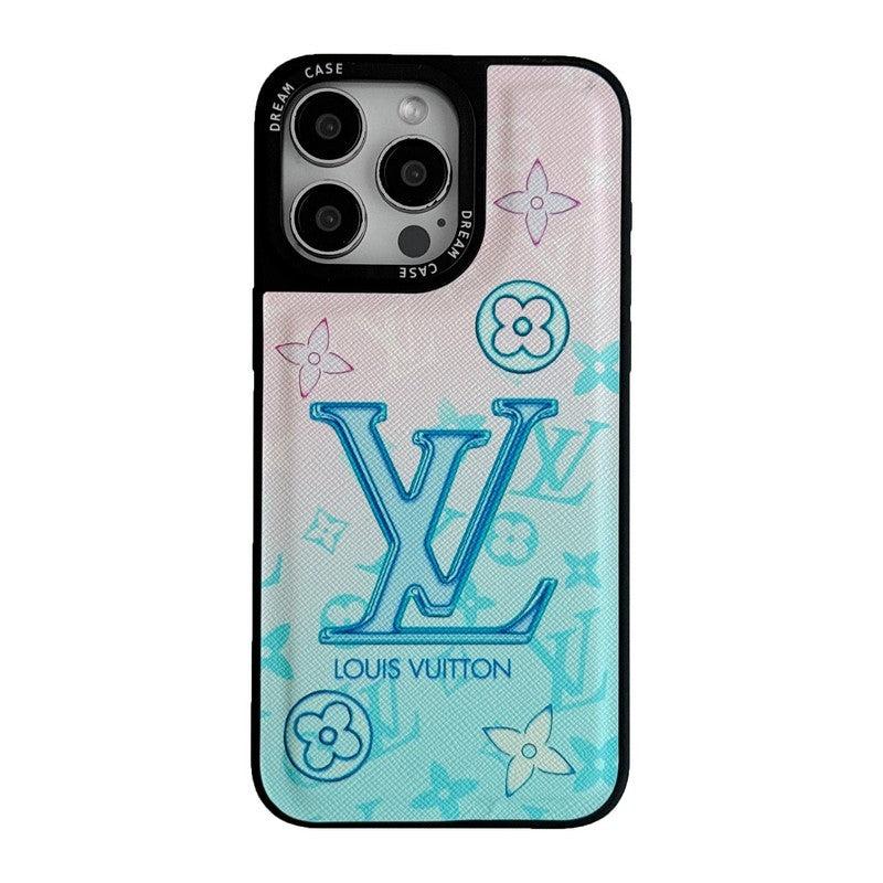 Luxusní modré kožené pouzdro na iPhone