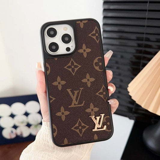 Luxusní klasické hnědé pouzdro na iPhone