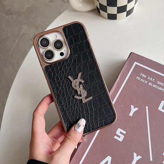 Kožené pouzdro na iPhone Saint Color z růžového zlata