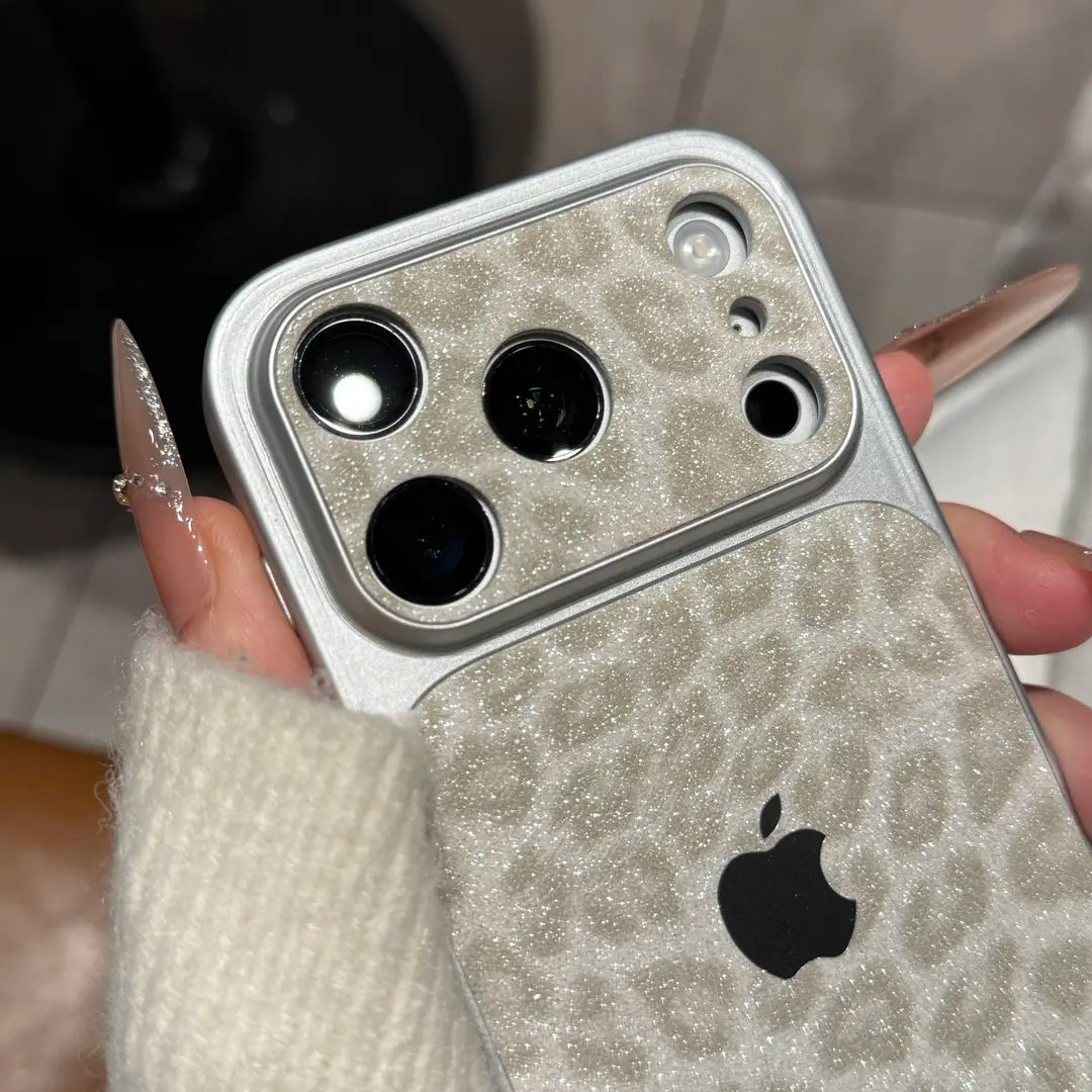 Leopard Print Glitter pouzdro na telefon — Jiskřivá ochrana s elegantním designem