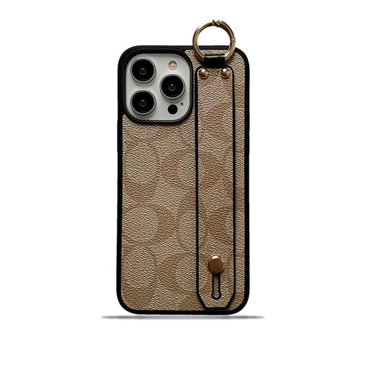 Capa clássica para iPhone com suporte, cor café-SW240330