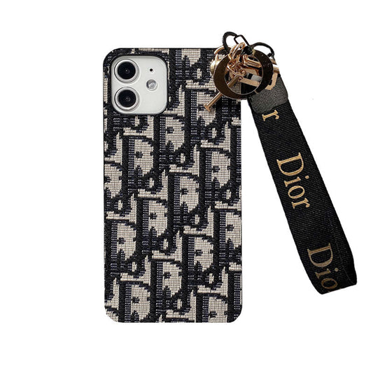 Capa fashion para iPhone com alça preta-GS240315