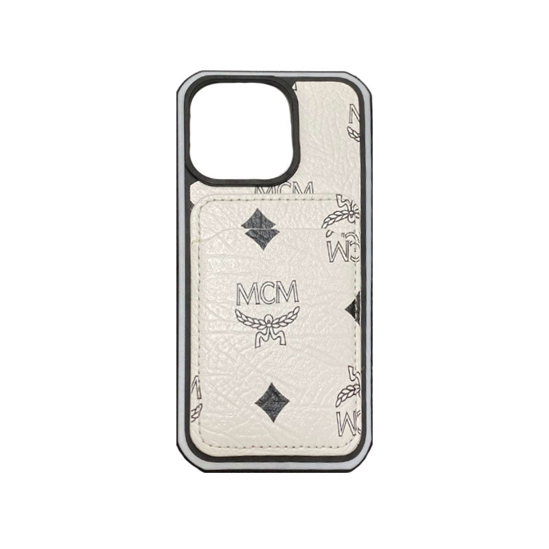 Pouzdro MCM iPhone s držákem karty žluté-MCK240603