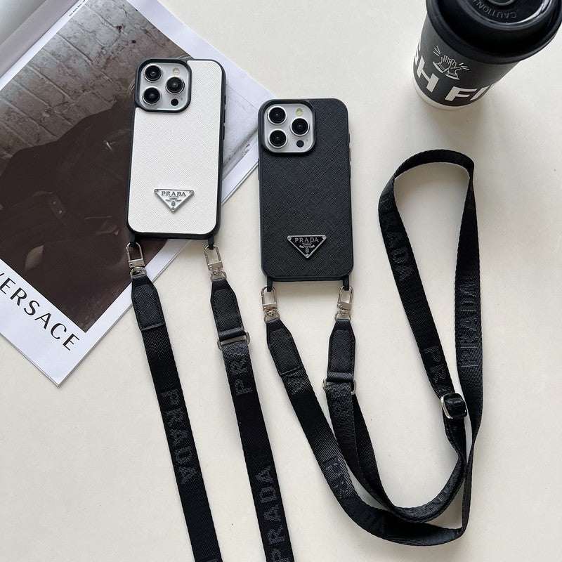 Luxusní crossbody kožené pouzdro na iPhone