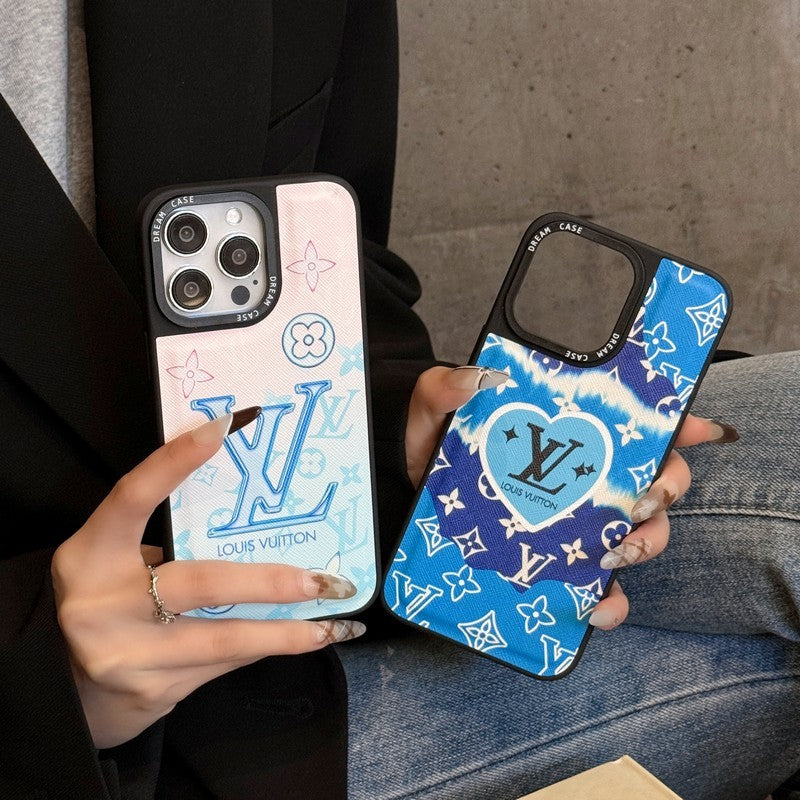 Luxusní modré kožené pouzdro na iPhone