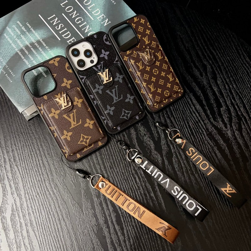 Luxusní klasické barevné crossbody pouzdro na iPhone