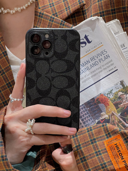 Klasické pouzdro na iPhone černé -QB240402