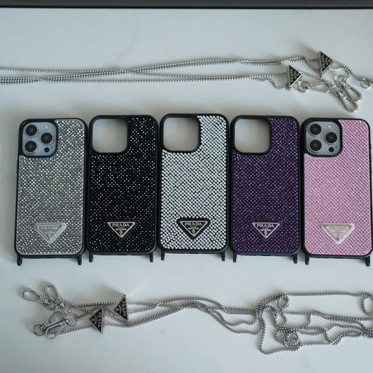 Luxusní Diamond Crossbody pouzdro na iPhone