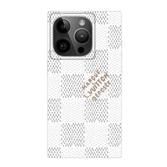 Capa luxuosa quadrada preta<lAMP>branca para iPhone