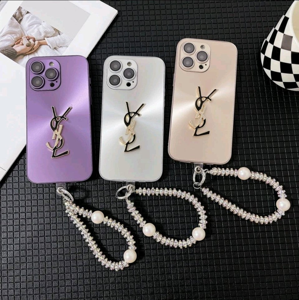 Elegantní pouzdro Letter Shine x Mono na iPhone s řetízkem