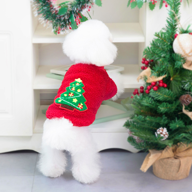 🎄 Cozy Christmas Cat Outfit Set – Hat, Scarf & Fuzzy Jacket