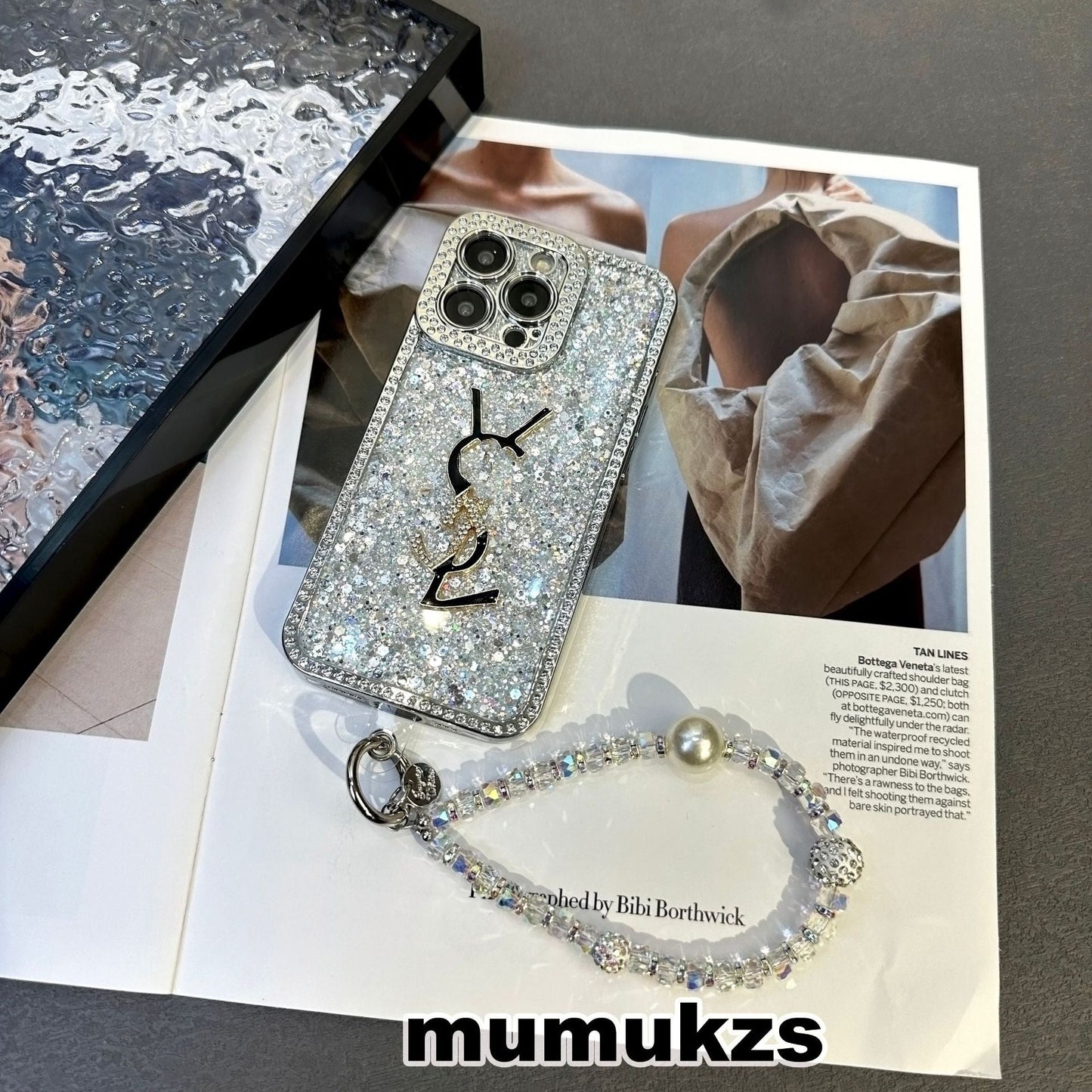 Luxusní Glitter Holographic Y - S - pouzdro na iPhone inspirované L – Diamond Shine Edition