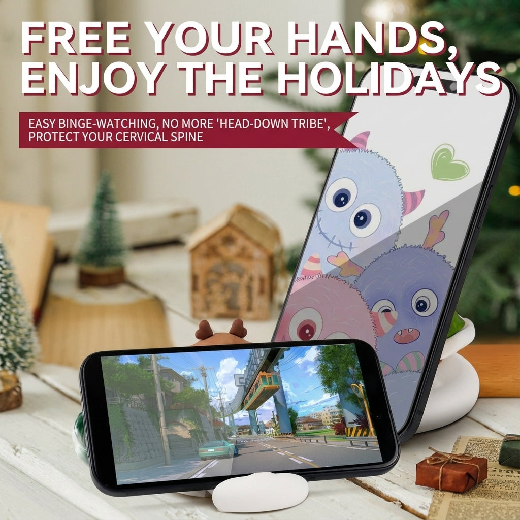 🎄 Stojan na telefon Holiday Desk Buddy – vánoční série