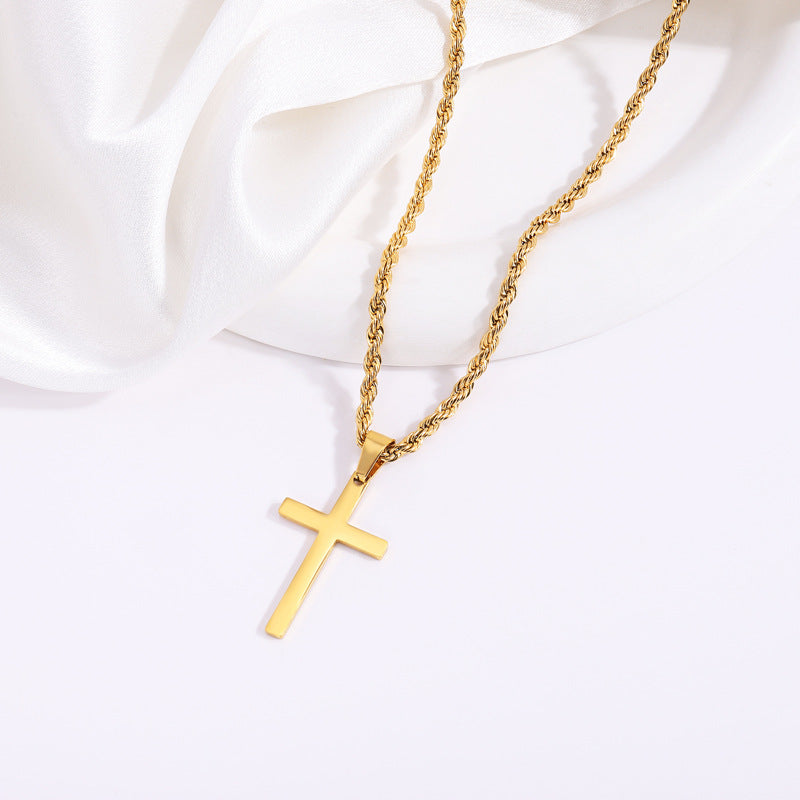 Minimal Gold Cross Necklace