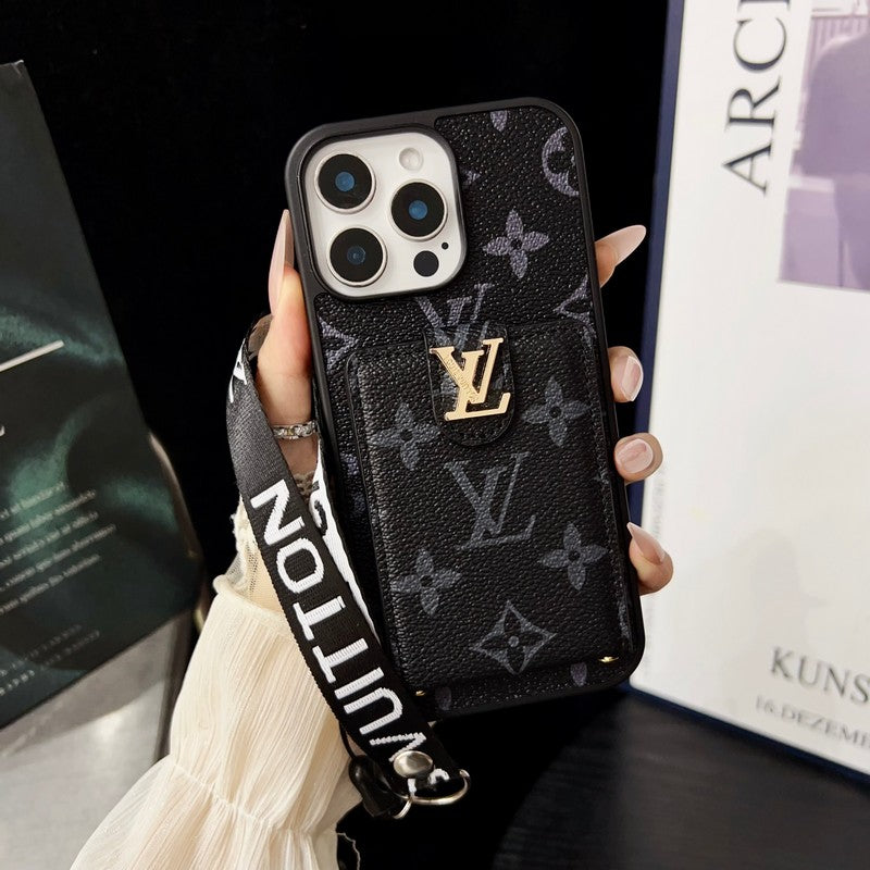 Luxusní klasické barevné crossbody pouzdro na iPhone