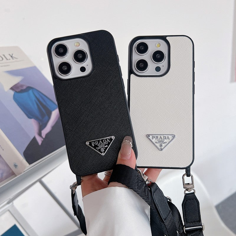 Luxusní crossbody kožené pouzdro na iPhone