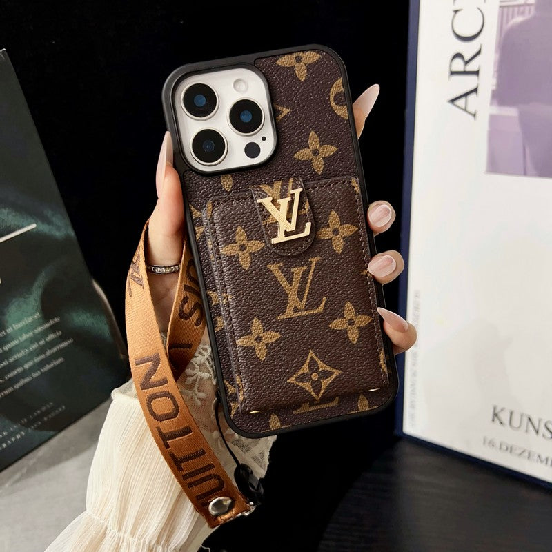 Luxusní klasické barevné crossbody pouzdro na iPhone