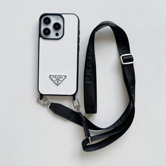 Luxusní crossbody kožené pouzdro na iPhone