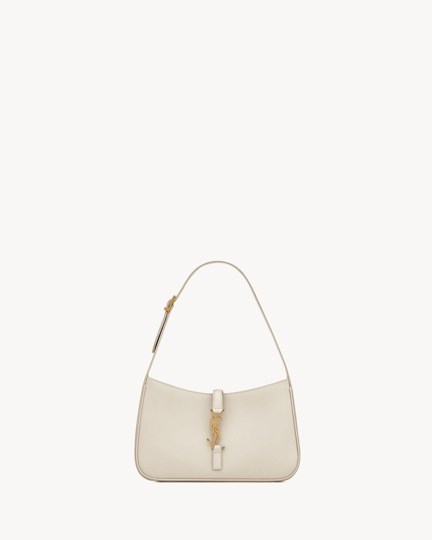 Saint Laurent Le 5 à 7 Lakovaná kůže Hobo – Burgundská elegance