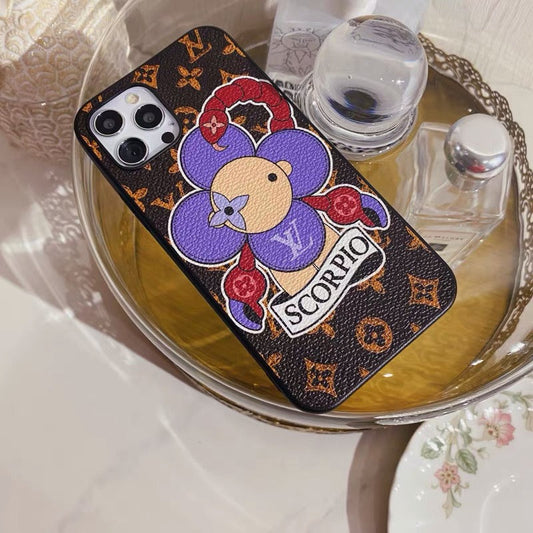 Scorpio Love Painted Pouzdro na iPhone vyrobené na zakázku