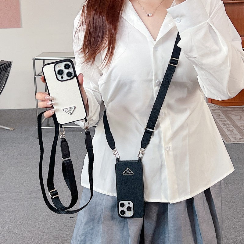 Luxusní crossbody kožené pouzdro na iPhone
