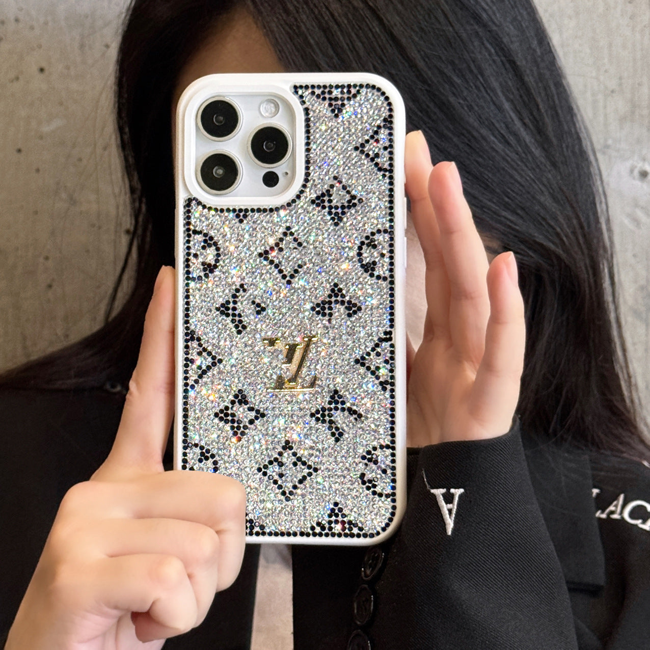 Luxusní Glitter Holographic Y - S - pouzdro na iPhone inspirované L – Diamond Shine Edition