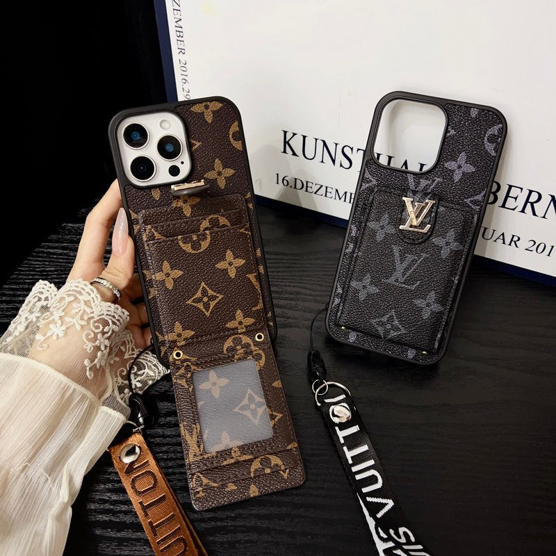 Luxusní klasické barevné crossbody pouzdro na iPhone