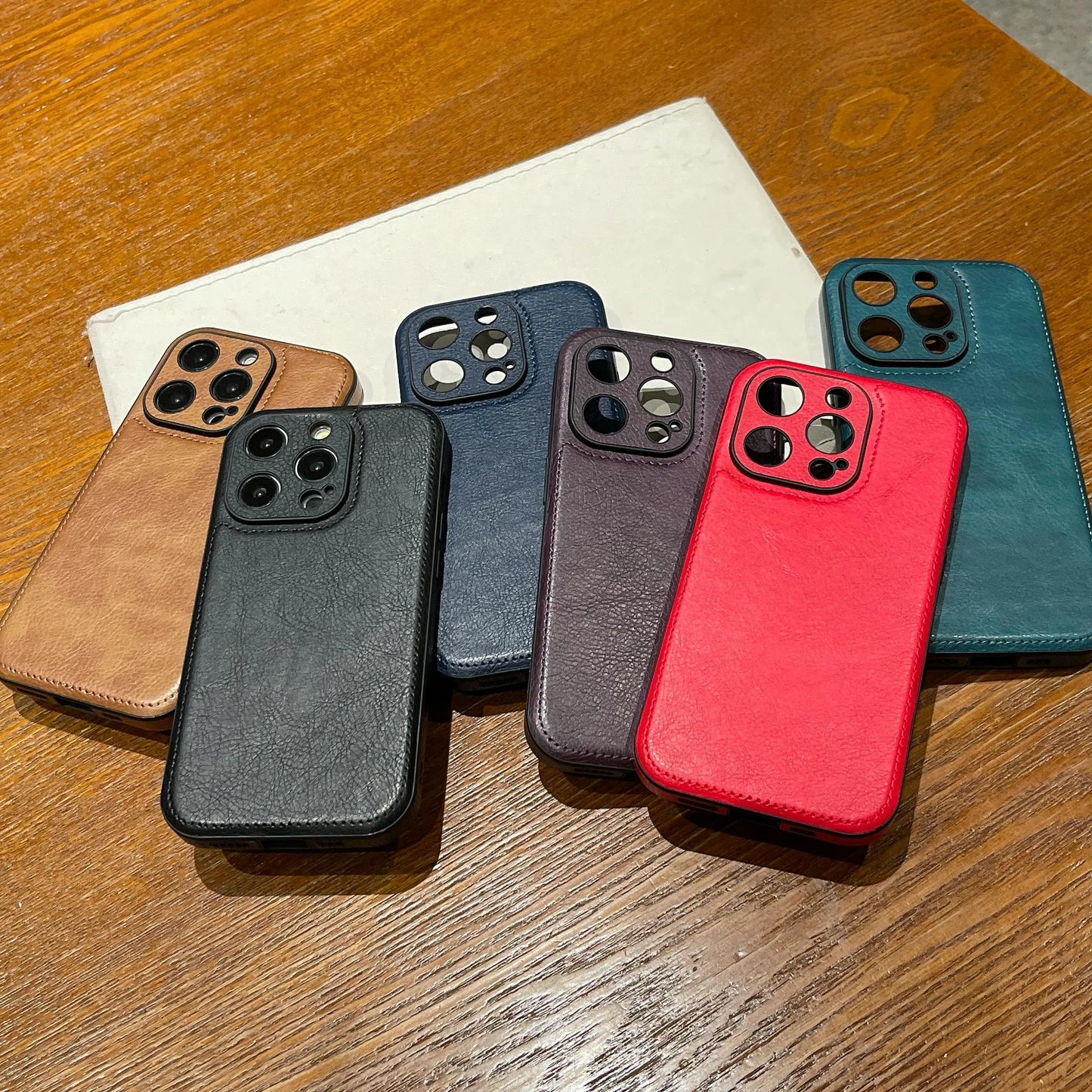 Prémiové vintage kožené pouzdro na iPhone – Soft Touch nárazuvzdorný ochranný kryt