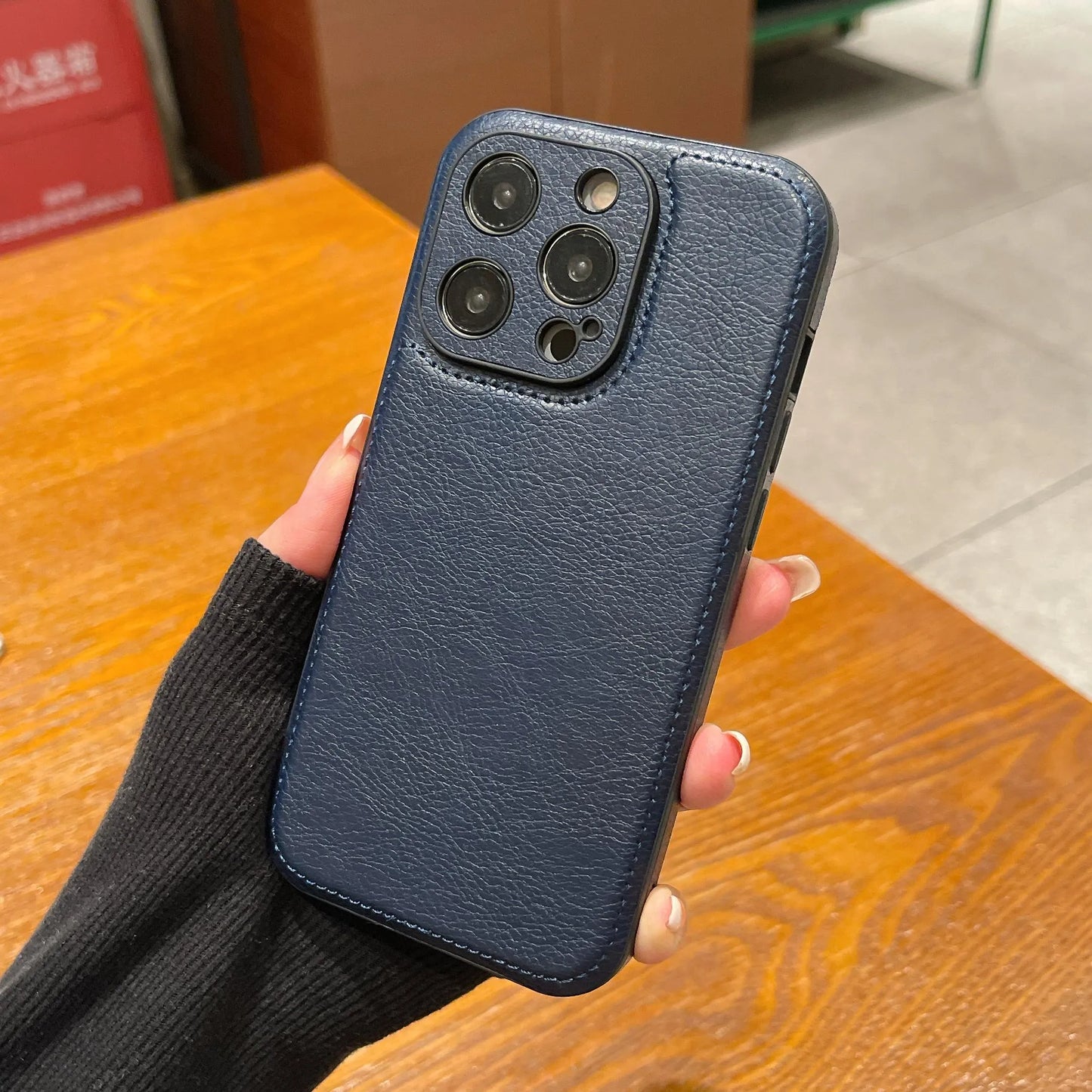 Prémiové vintage kožené pouzdro na iPhone – Soft Touch nárazuvzdorný ochranný kryt