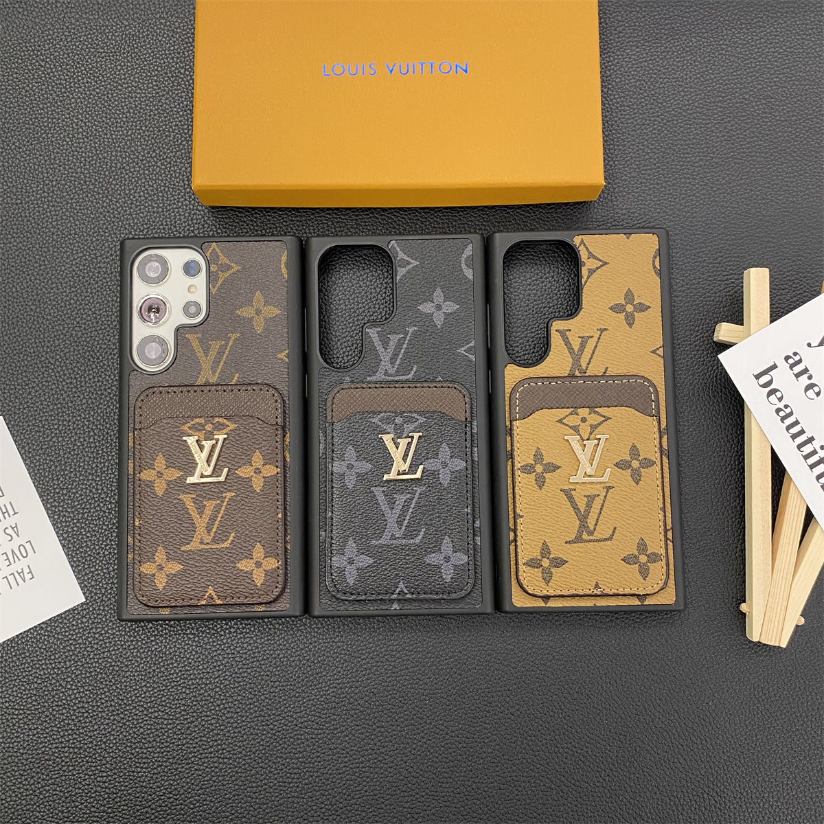 SAMSUNG GALAXY PETITE MALLE POUZDRA NA TELEFON DRŽÁK KARTY MONOGRAM PLÁTNO