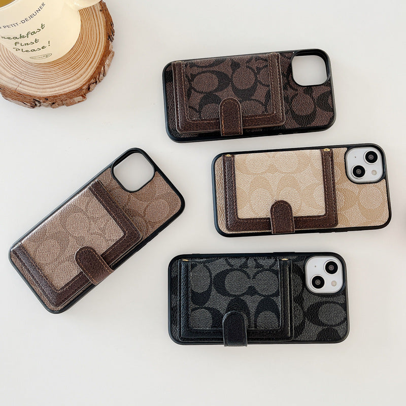 Klasické pouzdro na iPhone s peněženkou a crossbody popruhem bílé -XK240402