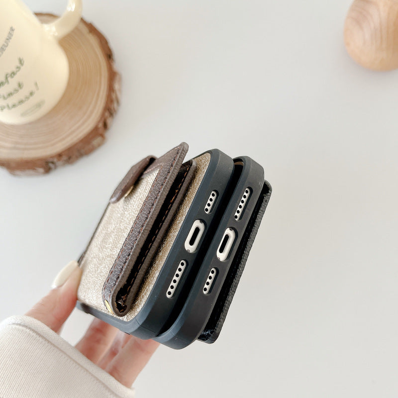 Klasické pouzdro na iPhone s peněženkou a crossbody popruhem bílé -XK240402