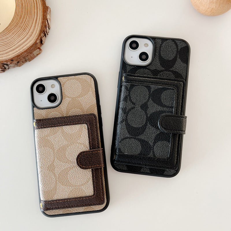 Klasické pouzdro na iPhone s peněženkou a crossbody popruhem bílé -XK240402