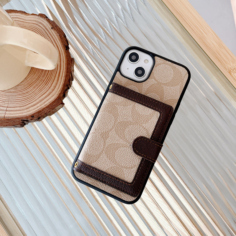 Klasické pouzdro na iPhone s peněženkou a crossbody popruhem bílé -XK240402