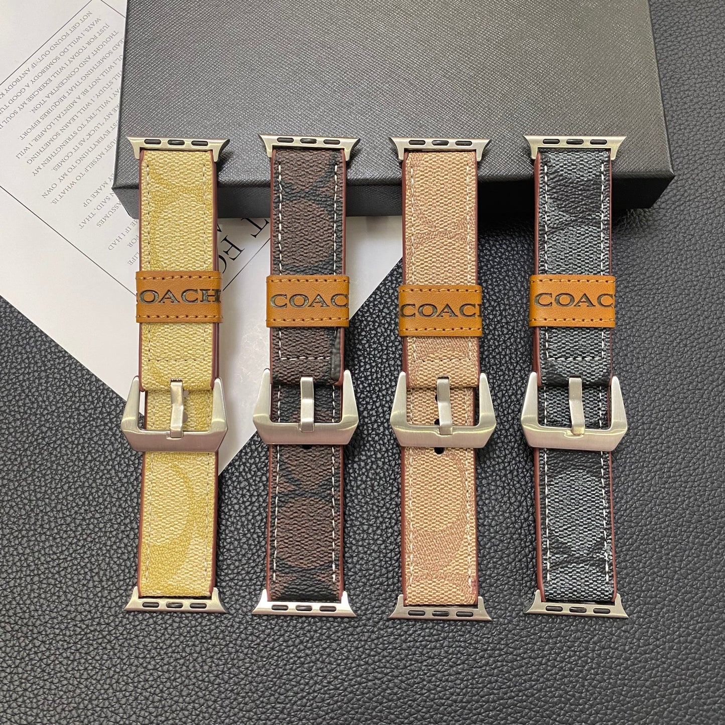 Kožený řemínek Apple Watch Black-YHK244221710