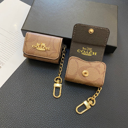 Luxuriöse Coach AirPods Pro Hüllen Hellbraun – LGK240425