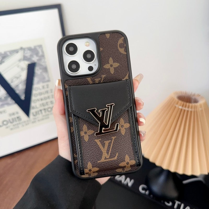 Luxusní Card Bag Pětibarevný řetízkový obal na iPhone