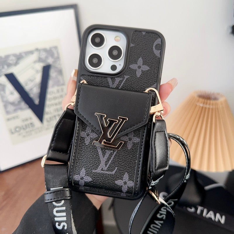Luxusní Card Bag Pětibarevný řetízkový obal na iPhone
