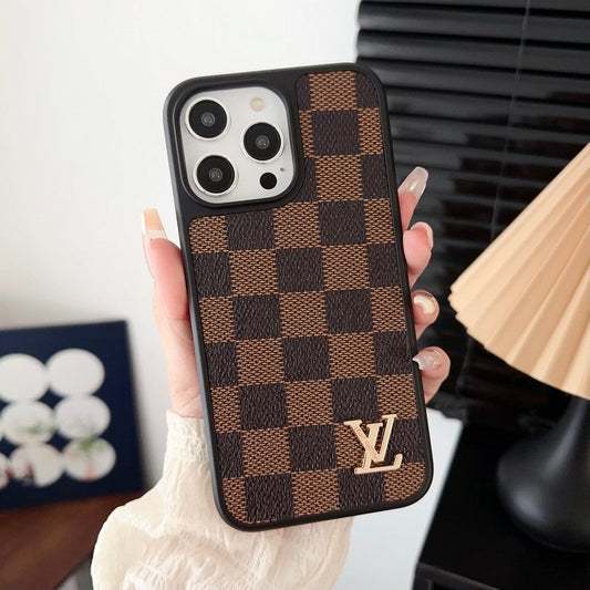 Luxusní klasické hnědé pouzdro na iPhone