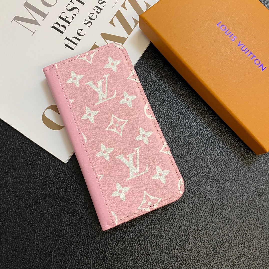 MONOGRAMOVÝ KOŽENÝ KRYT KARTY GALAXY POUZDRO PRO SAMSUNG