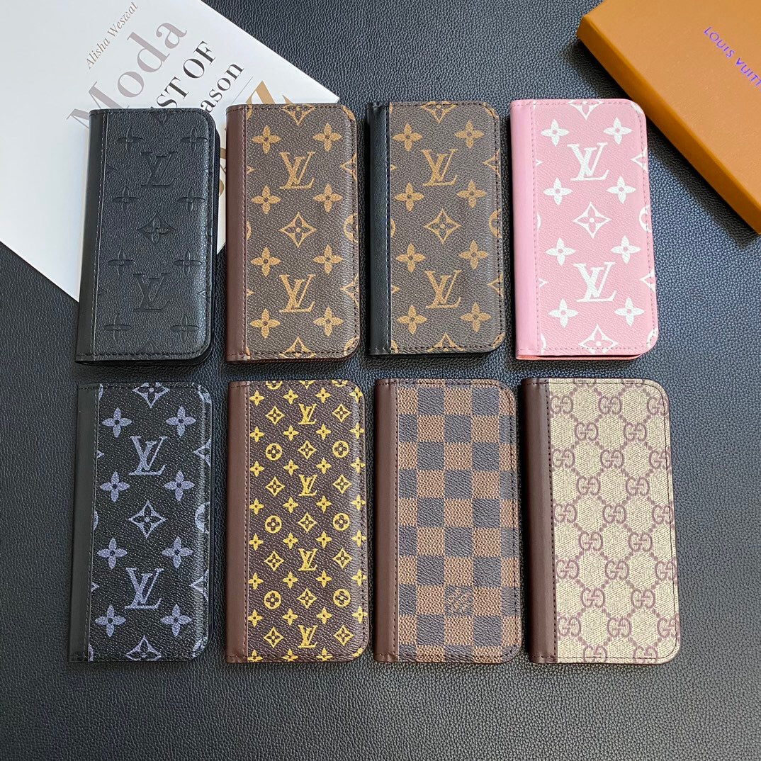MONOGRAMOVÝ KOŽENÝ KRYT KARTY GALAXY POUZDRO PRO SAMSUNG