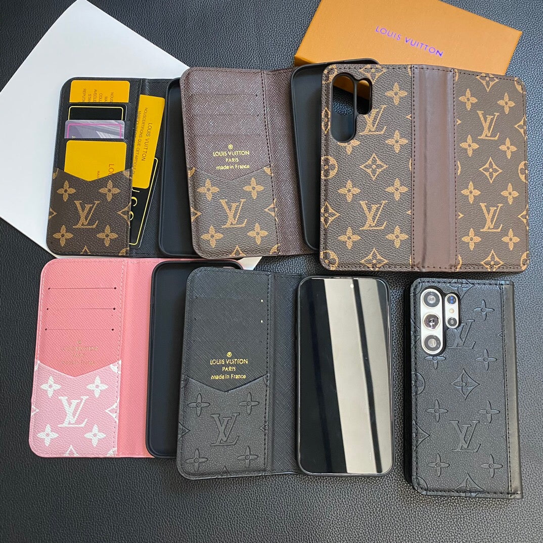 MONOGRAMOVÝ KOŽENÝ KRYT KARTY GALAXY POUZDRO PRO SAMSUNG