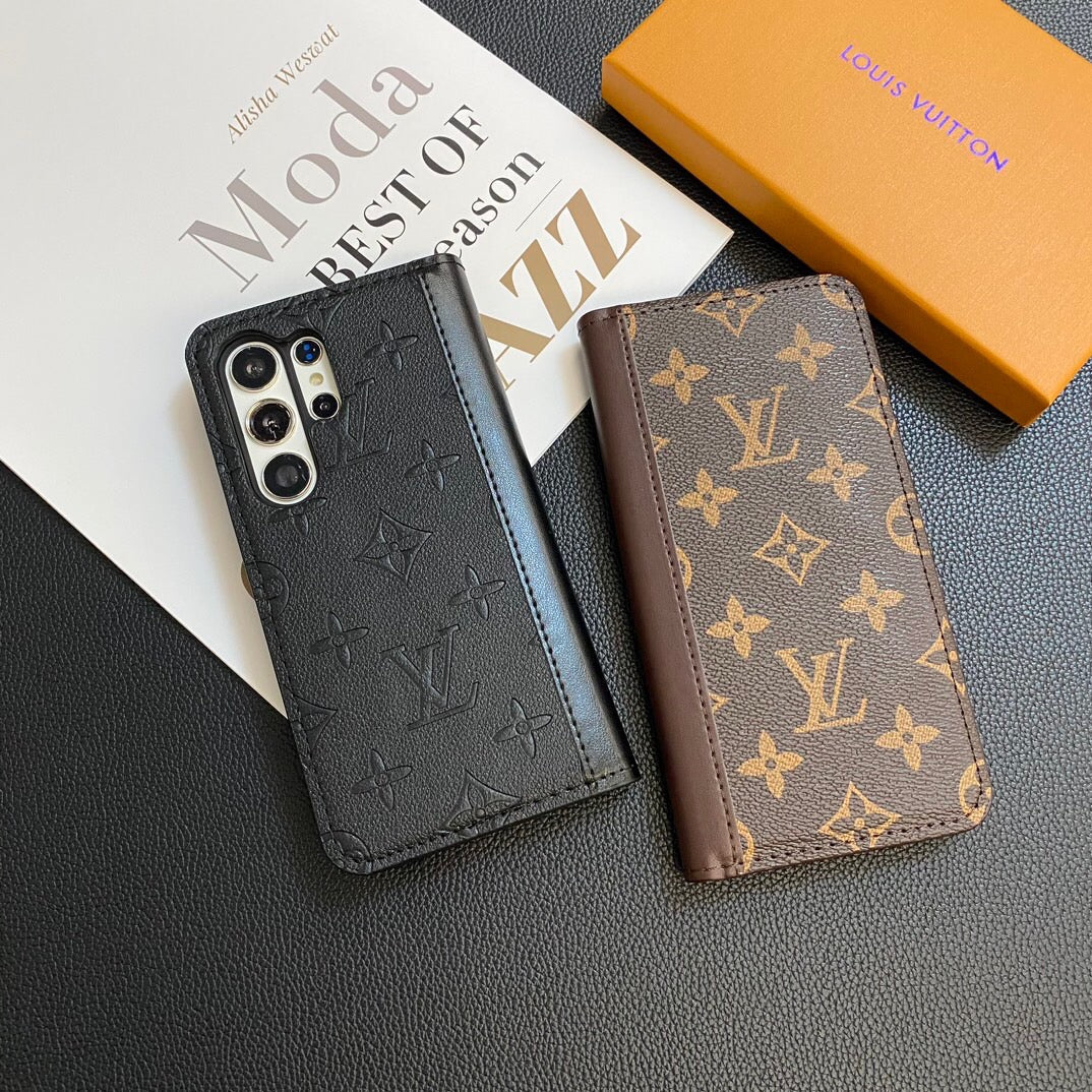 MONOGRAMOVÝ KOŽENÝ KRYT KARTY GALAXY POUZDRO PRO SAMSUNG