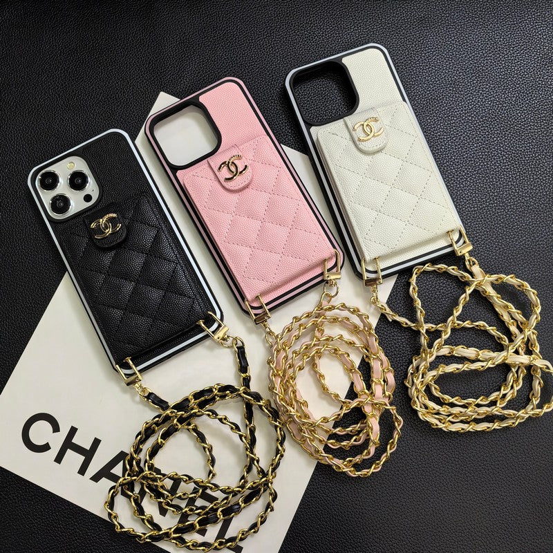 Elegantní crossbody kožené pouzdro na iPhone