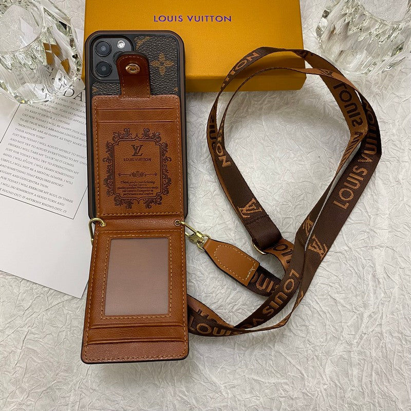 Luxusní pouzdro na iPhone Card Bag Řetízek