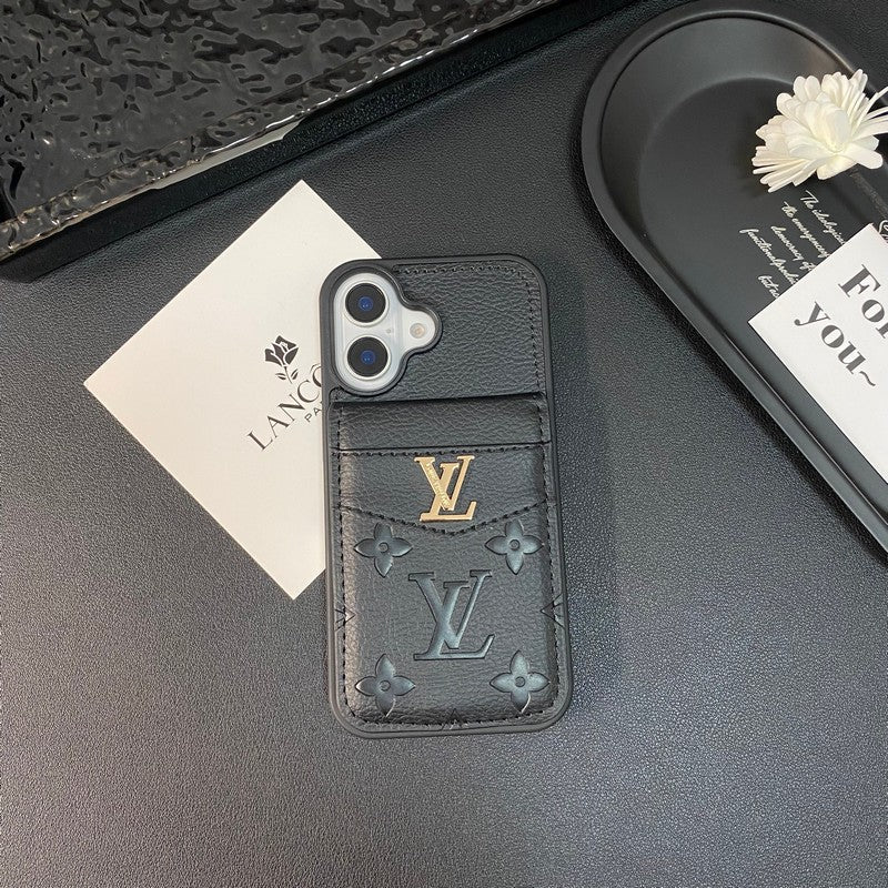 Luxusní Card Bag Klasické barevné pouzdro na iPhone