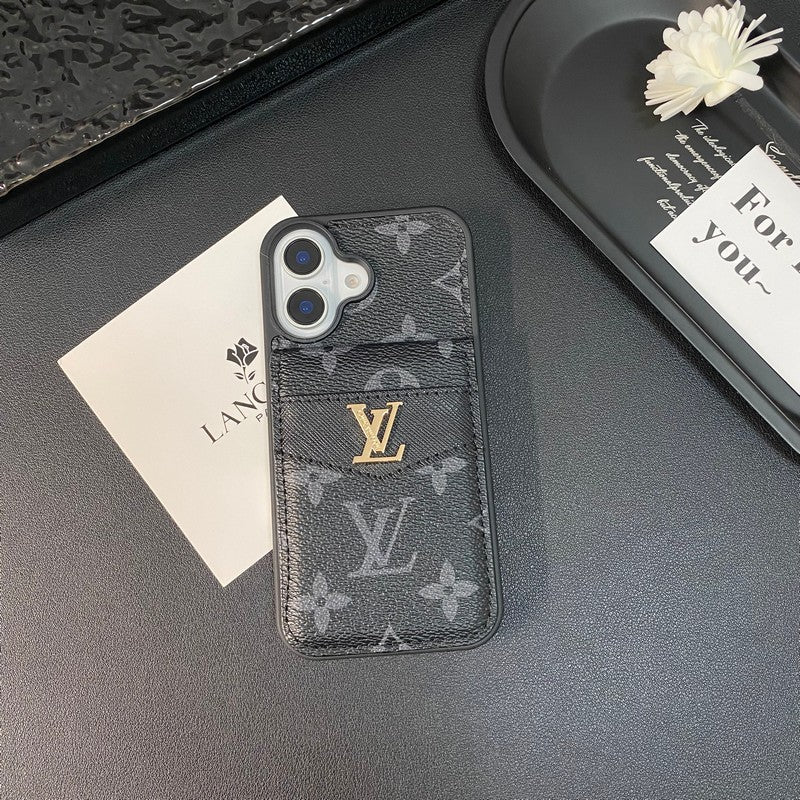 Luxusní Card Bag Klasické barevné pouzdro na iPhone