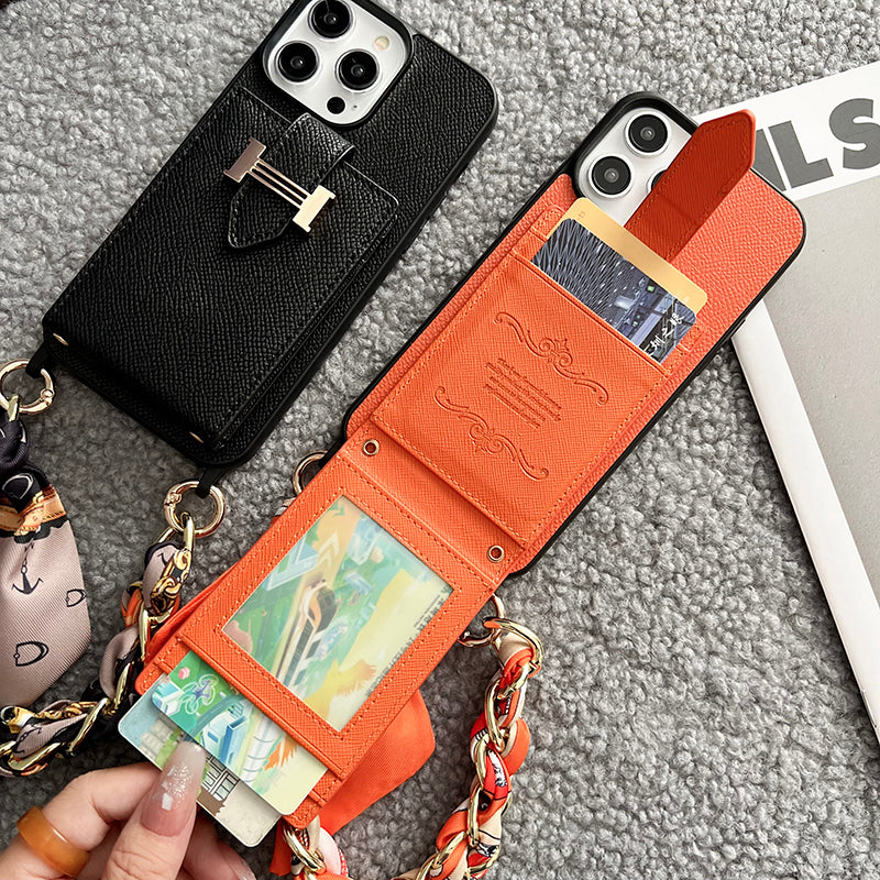 H Card Bag Šátky Kožené pouzdro na iPhone